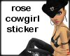 Rose cowgirl sticker