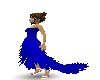 {LM}blue feather dress