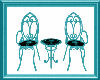 Patio Chairs in Teal