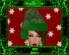 Santa hat  Sparkly Green