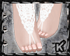|K| White Lace Feets