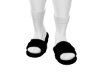 black slides + socks