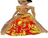 red gold dragon gown