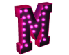 M HOLO PINK LETTER SIGN