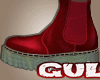 Canvas red boots