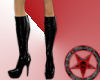 Real pvc look knee boots