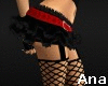 (Ana)Black And Red Skirt