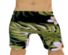 Tropical leaf shorts