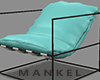 Leather Chair  Blue Gree