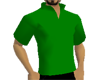 Green Mock Collar Shirt
