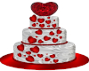 Red Hearts Cake