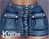K blue denim skirt