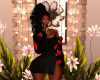 HEARTS BLACK FUR COAT