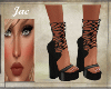 J~SHEER LACE HEELS BLACK