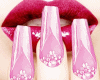 Pink Nails+Diamond Ring