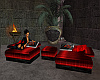 Red love chair set