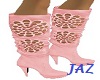 J*  PINK OPEN LACE BOOT