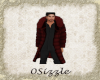 Red Layerable Puff Coat