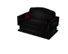 Cuddle chair red Black
