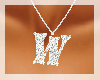 [DF] W silver necklace