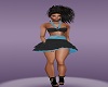 BlkAquaBraSkirtSet