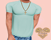 Teal  Tee w/ necklace