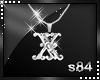 |s84|Letter X Necklace M