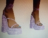 purple glitzy shoes