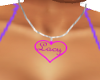 Pink Heart Lacy Necklace