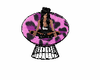 pink cheetah round chair