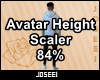 Avatar Height Scale 84%