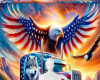 Trucker background flag