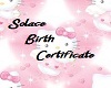 Solace Birth Certificate
