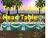 Teal Wedding Head Table