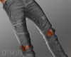 Torn w Chain Grey