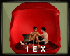 1EX Red Ball Couch/Kiss