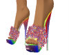 ~Angel~Rainbow Fur Heels