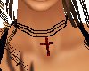 [Ams]Cross Red Necklace