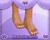 *B* lavender bare feet