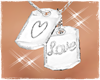 NS:Silver LOVE Dog Tags 