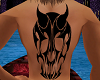 Tribal devil back tattoo