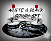WHITE/BLK COUCH SET {JDX