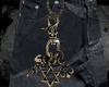 chrome skull keychain