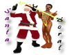 Santa and Borat Sticker
