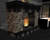 black animated fireplace