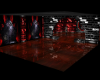 Red and black stone room
