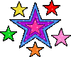 Multi colored stars