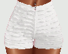 Mini White Ruffle Shorts