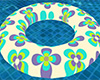 Retro Flowers 60s / 70s Swim Ring Tube 12
