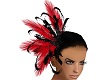Fem Feathers Red Black